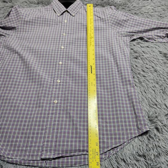 Ralph Lauren Shirt Mens‎ 16.5 Large Plaid Custom Fit Button Down Dress Shirt - Picture 8 of 11